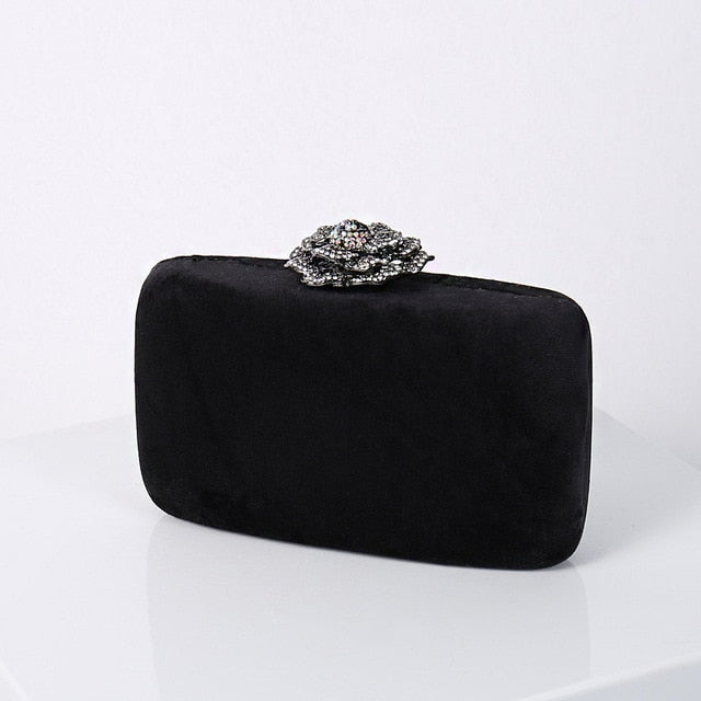 Velvet Clutch Bag for Women Luxury Designer Purse