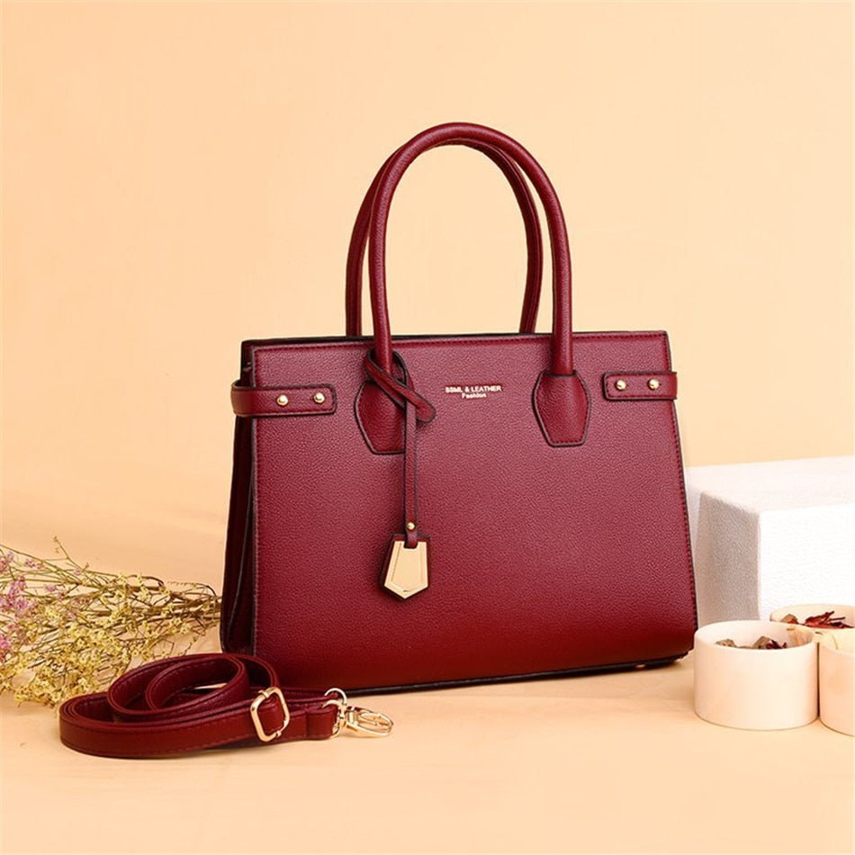 Shoulder Bags High Capacity Leather Tote Bag