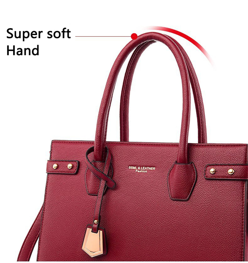 Shoulder Bags High Capacity Leather Tote Bag