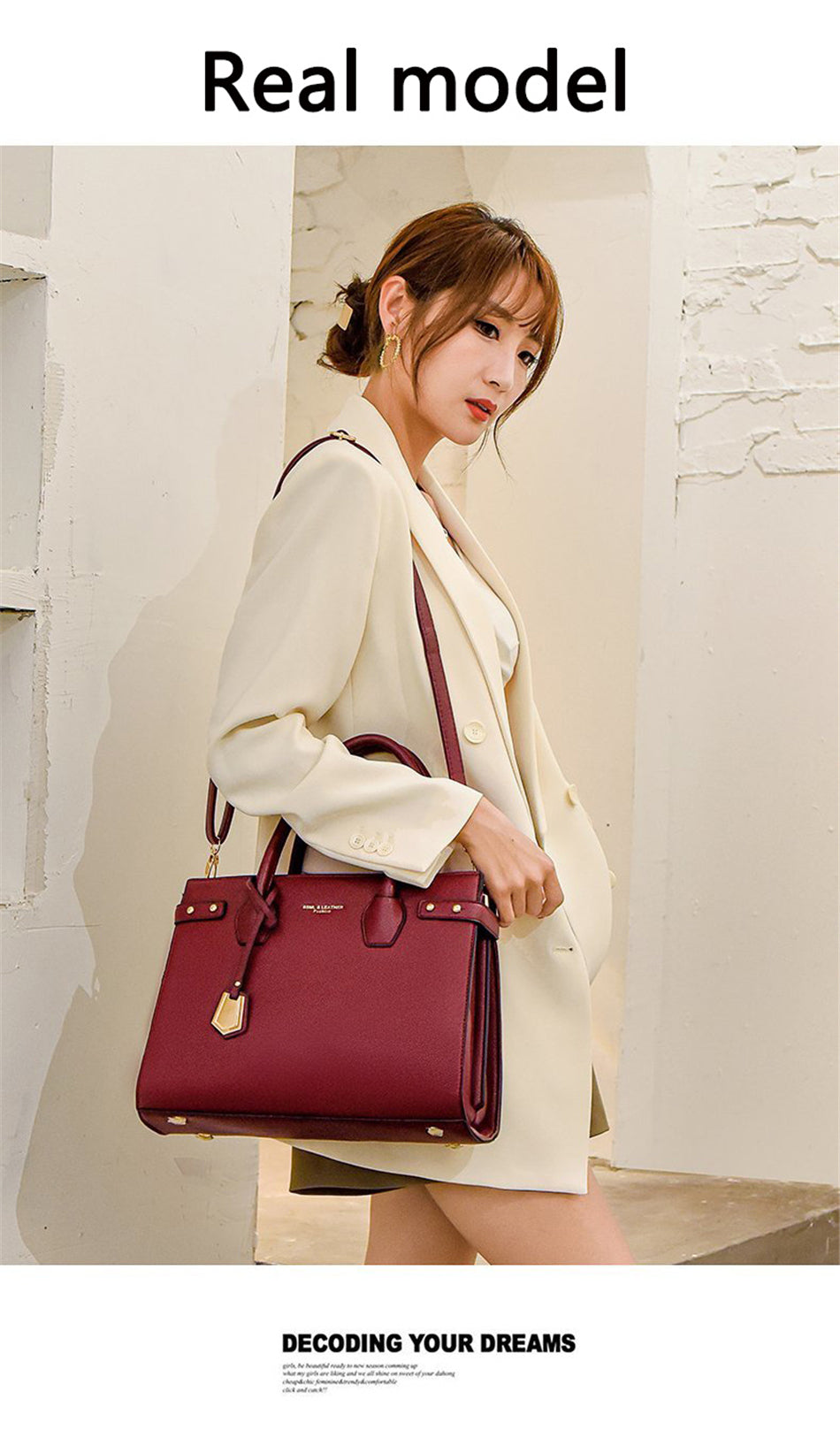 Shoulder Bags High Capacity Leather Tote Bag