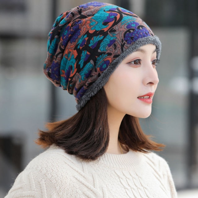 Winter Hat Women velvet Beanie Cap