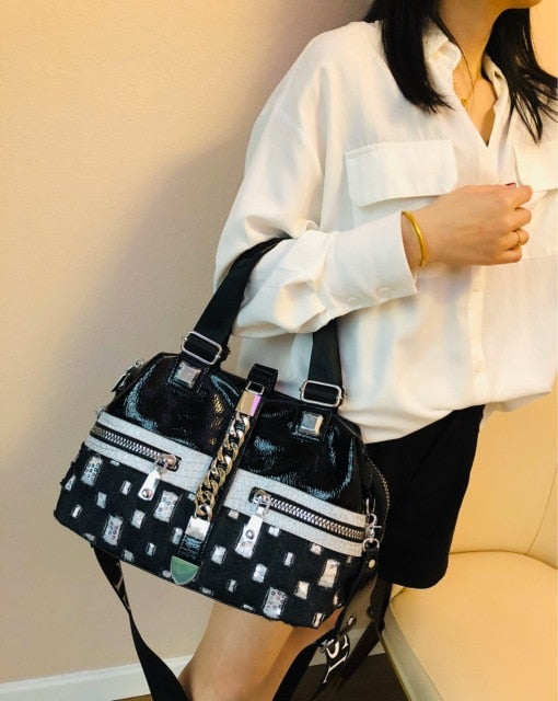 Women Fashion Artificial Leather Messenger Crossbody Bag