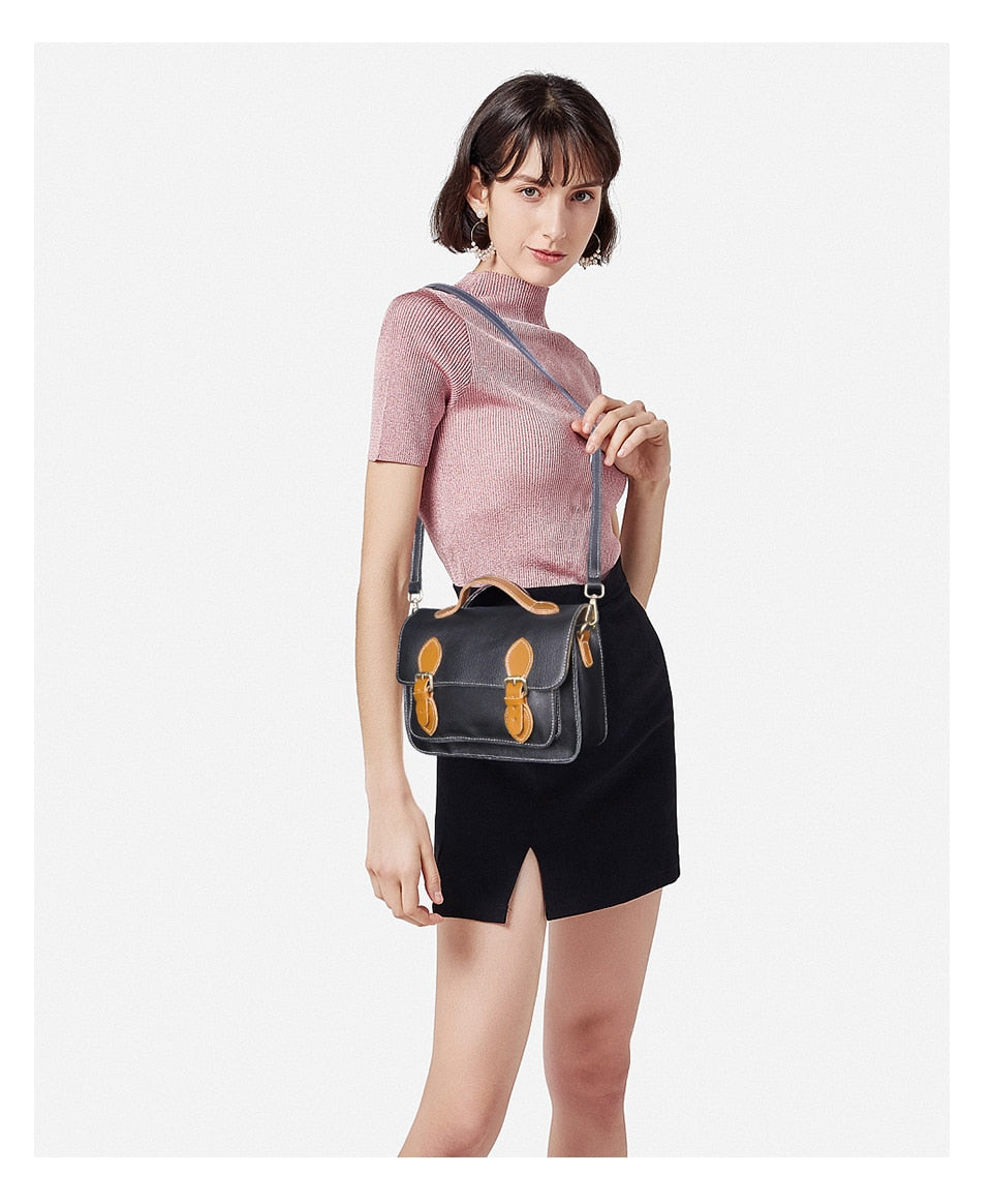 Quality Genuine Leather Women Messenger Over The Shoulder Tote