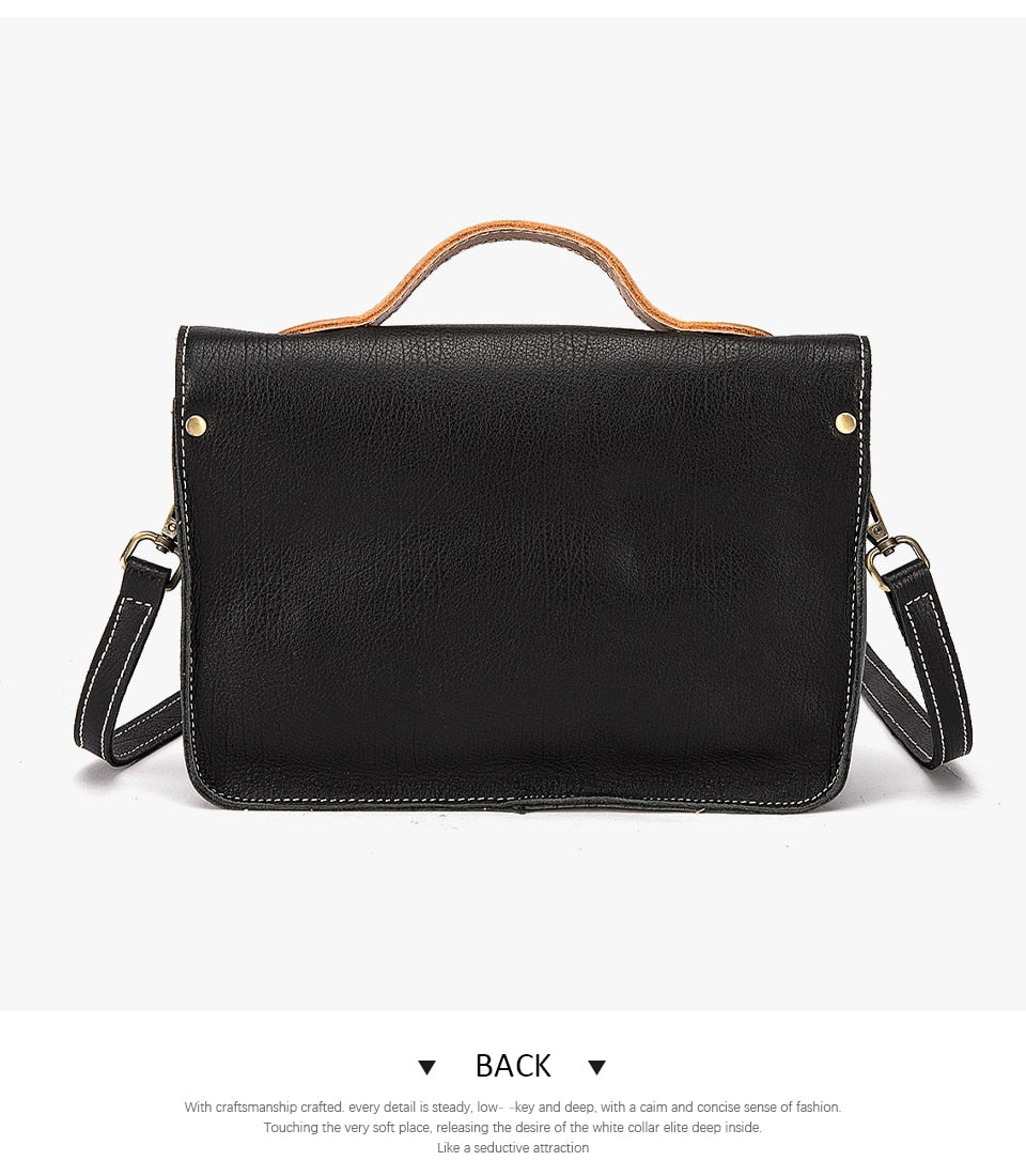 Quality Genuine Leather Women Messenger Over The Shoulder Tote