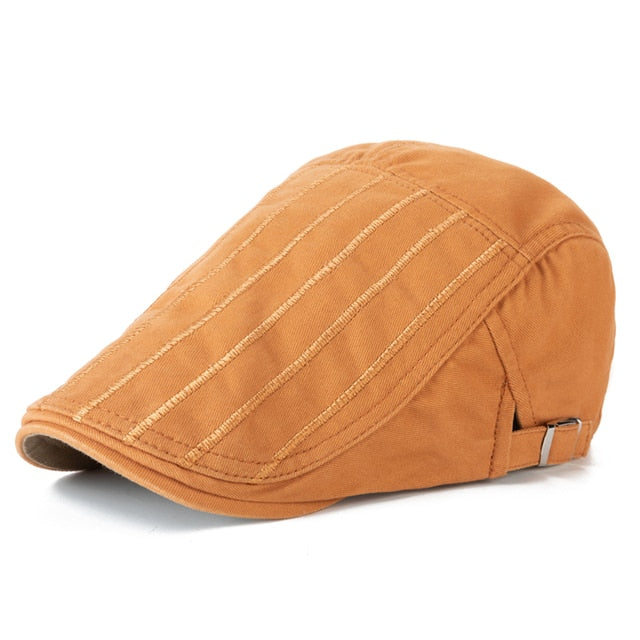Berets Men Cotton Hats Visor Casual Adjustable Suitable for four season