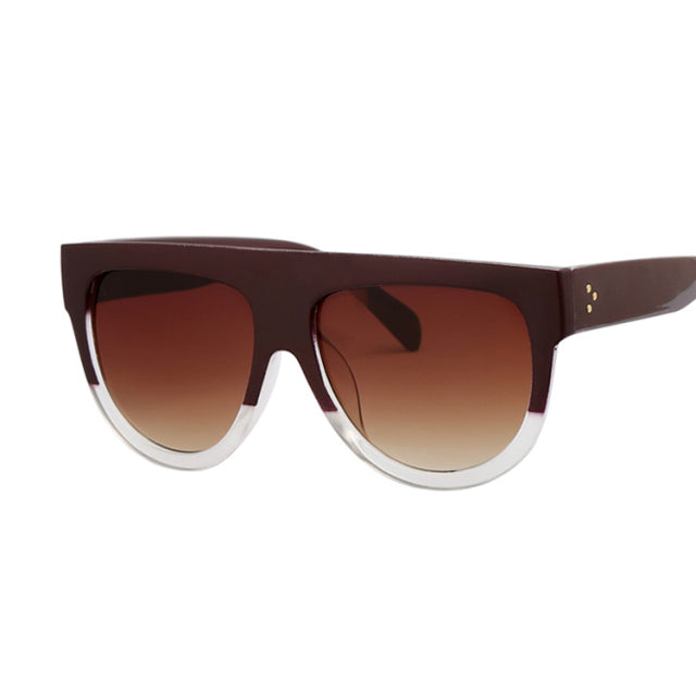 Oversized Frame Black Shades Square Sunglasses Woman Oval Brand Designer Vintage Fashion Sun Glasses
