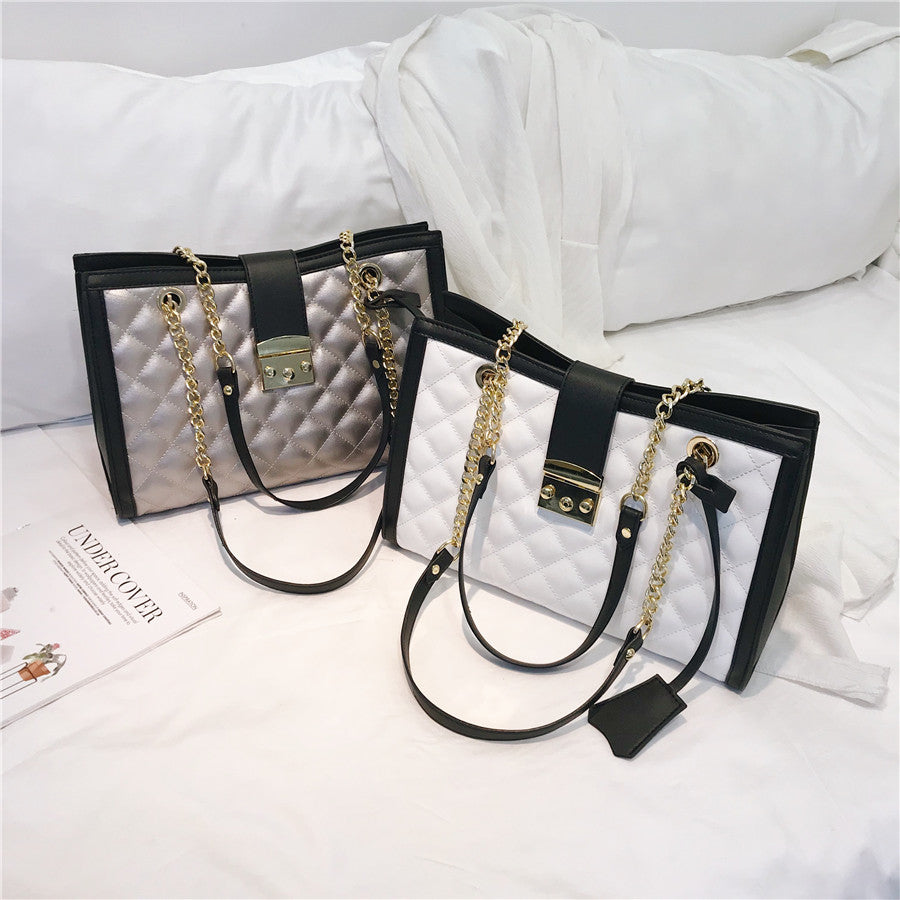 Large Capacity Pu Leather Chain Crossbody Bag High Quality
