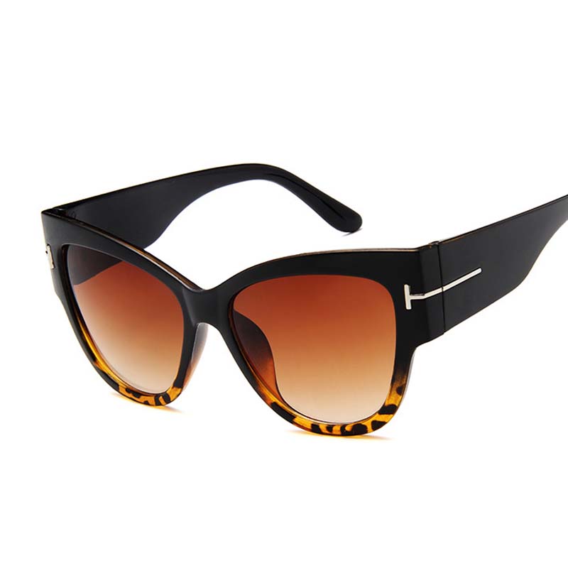 Oversized Sunglasses Big Frame Cat Eye Gradient Lens Glasses Vintage