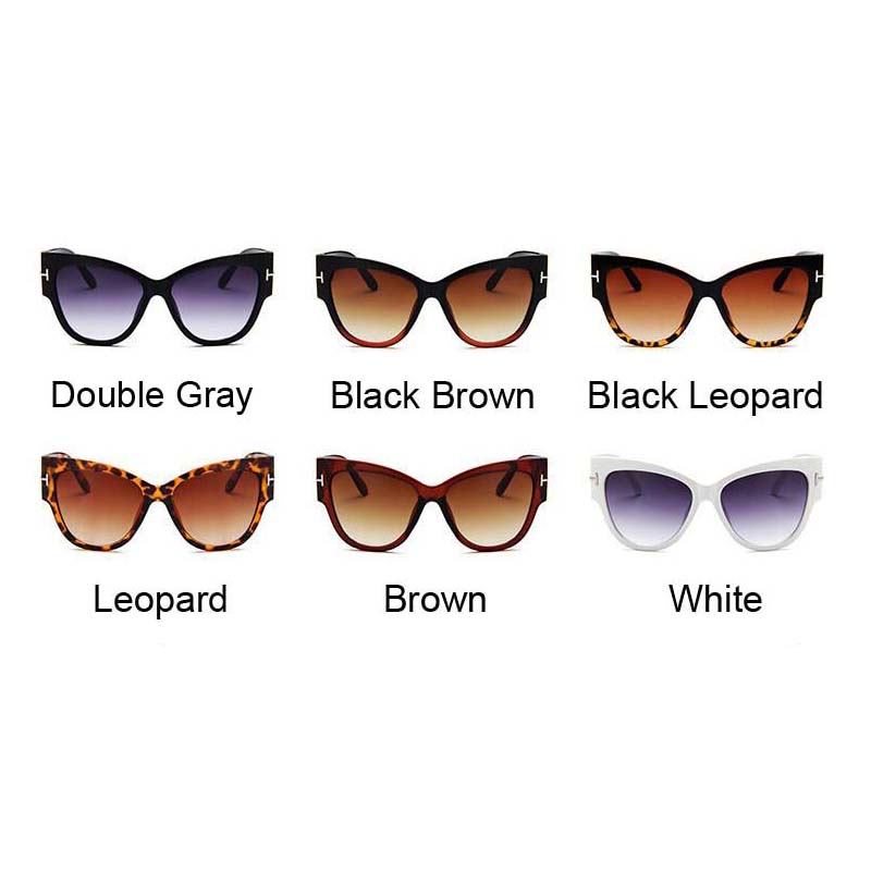 Oversized Sunglasses Big Frame Cat Eye Gradient Lens Glasses Vintage