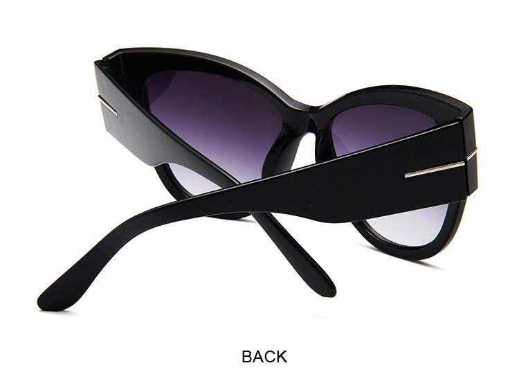 Oversized Sunglasses Big Frame Cat Eye Gradient Lens Glasses Vintage