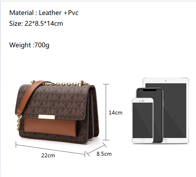 Luxury Inspired Designer Bag Women Leather Chain Crossbody