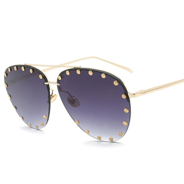 Luxury Italy Oversized Pilot Sunglasses