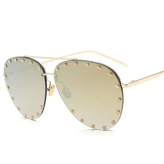 Luxury Italy Oversized Pilot Sunglasses