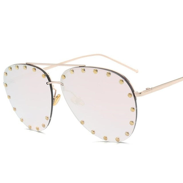 Luxury Italy Oversized Pilot Sunglasses