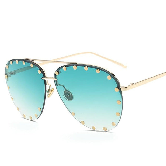Luxury Italy Oversized Pilot Sunglasses