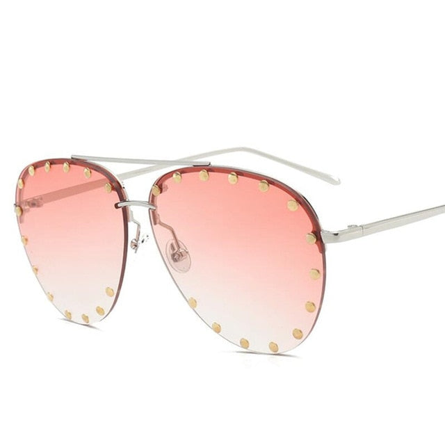 Luxury Italy Oversized Pilot Sunglasses