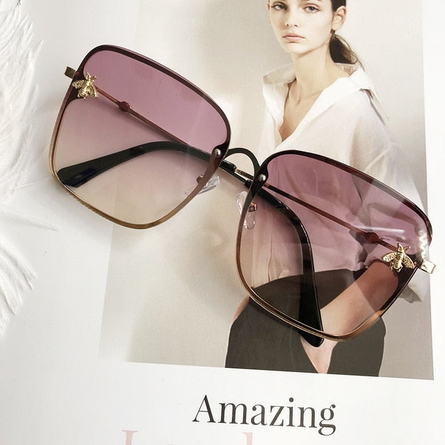 Luxury Square Bee Sunglasses